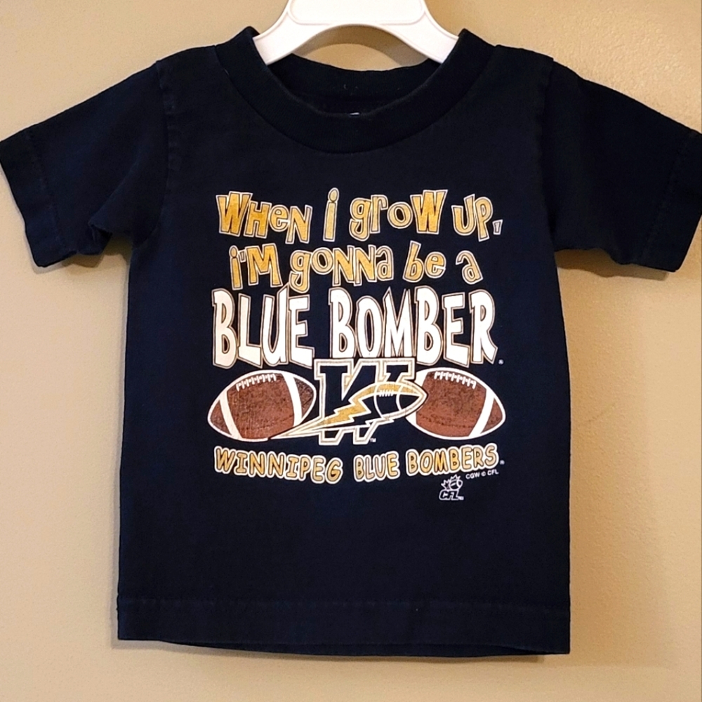 Navy Winnipeg Blue Bombers tee shirt